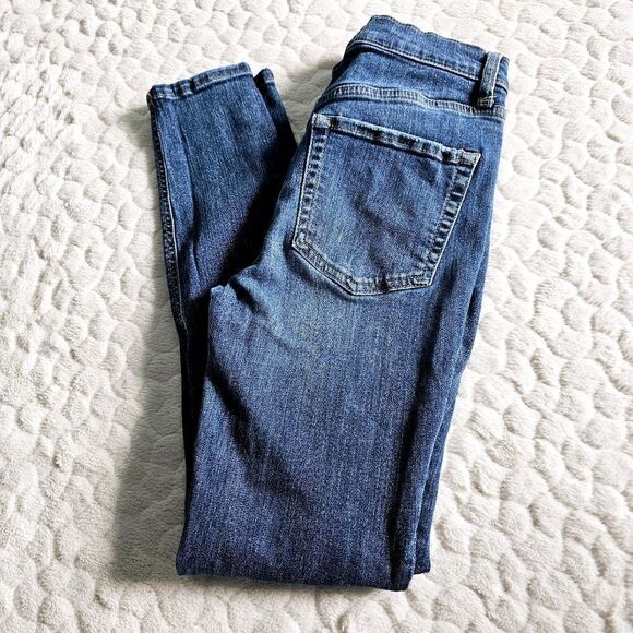 Free People distressed skinny jeans ripped denim 27 4 - Picture 1 of 7